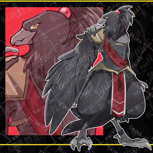 鳥人の男性【表情差分あり】