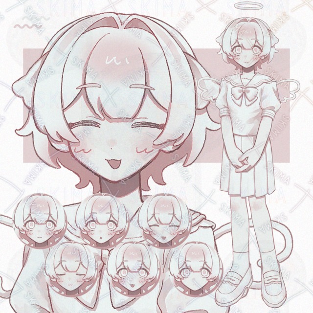 6가지 표정】세일러복을 입은 천사의 소녀 상품 이미지