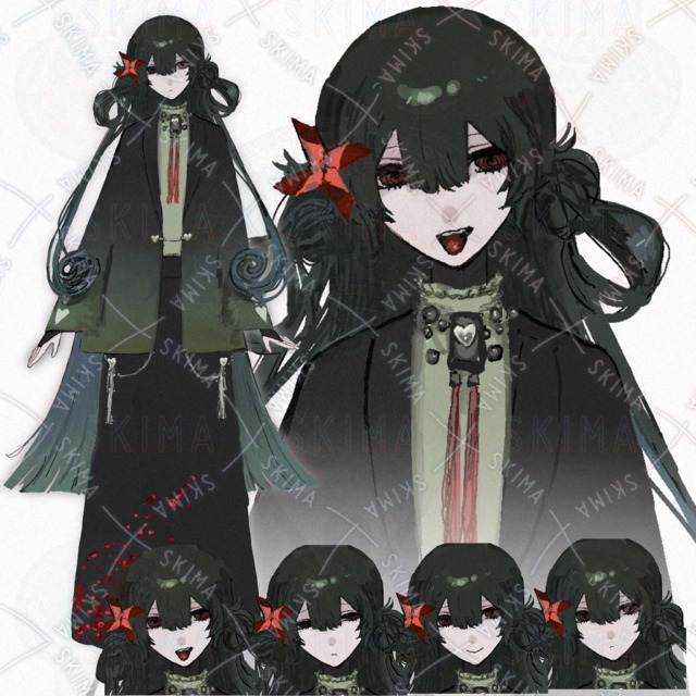 和風黒髪中性の商品画像