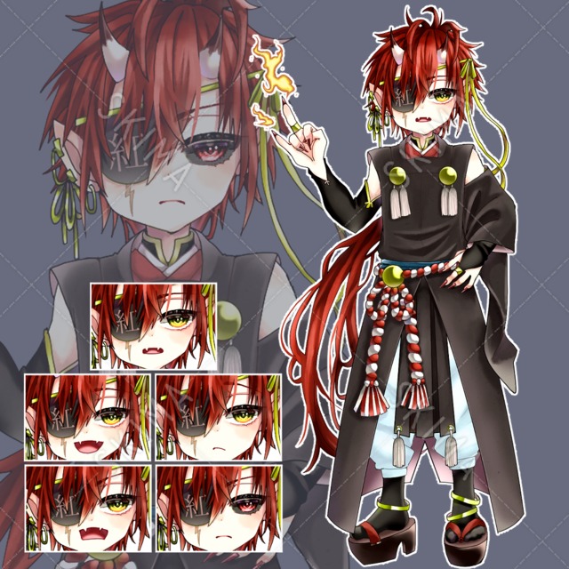 赤鬼（表情衣装差分有/背景透過）