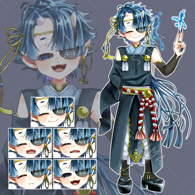 蒼鬼（表情衣装差分有/背景透過）