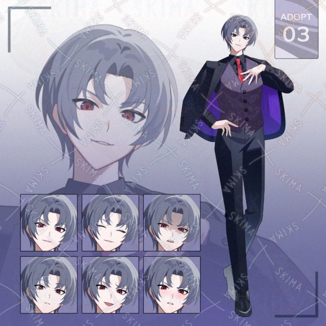 Man in suit with silver hair [5 different facial expressions 的商品圖片