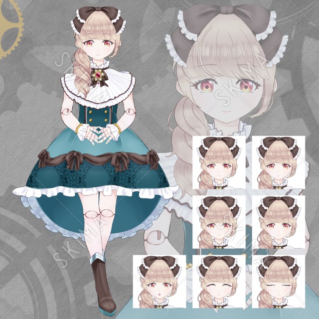 【表情差分7種】球体関節人形の女の子