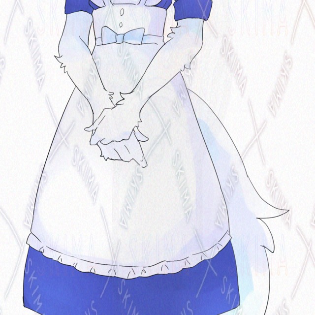 狼の獣人メイド【表情9種類】の商品画像8枚目