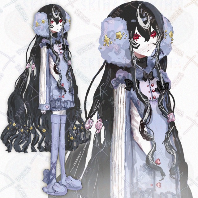 パジャマ風ブルーもこもこの商品画像