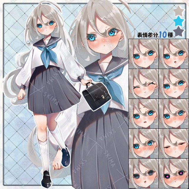 Blue-eyed girl [10 different expressions]. 的商品圖片