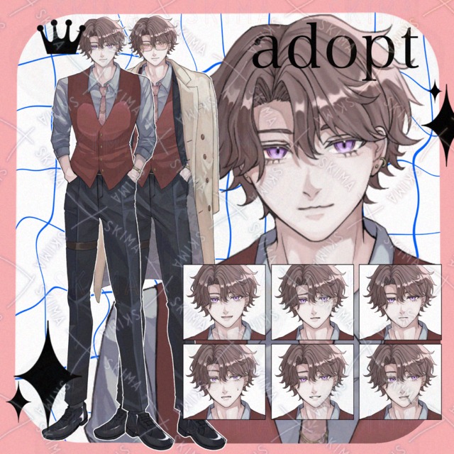 7 expressions + coat + sunglasses] Man in suit 的商品圖片