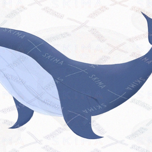 Image of A whale on the verge of being drawn with line drawings