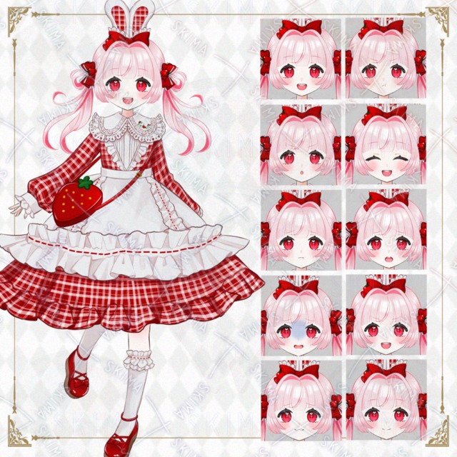 うさみみ赤ロリの女の子