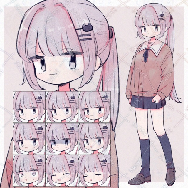 女の子(表情9種)