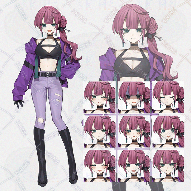 IRIAM用女性ライバー立ち絵