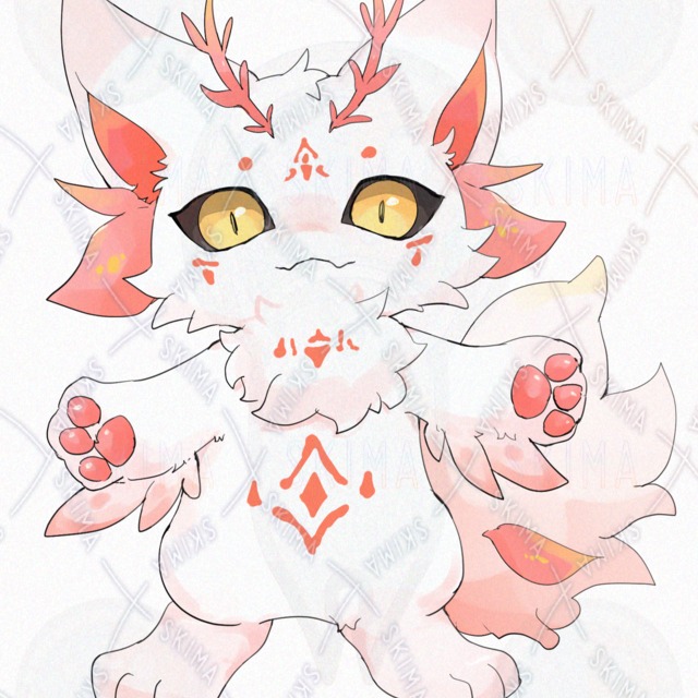 蛾モチーフのケモ【表情8種類】の商品画像2枚目