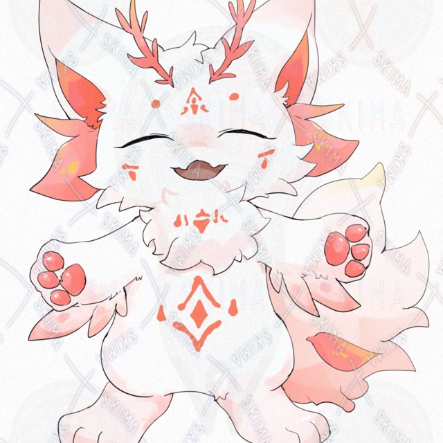 蛾モチーフのケモ【表情8種類】の商品画像4枚目