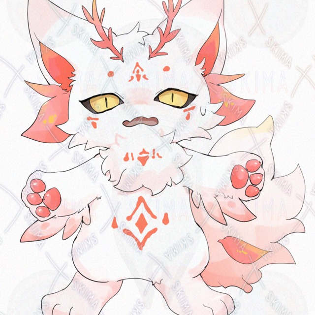 蛾モチーフのケモ【表情8種類】の商品画像6枚目