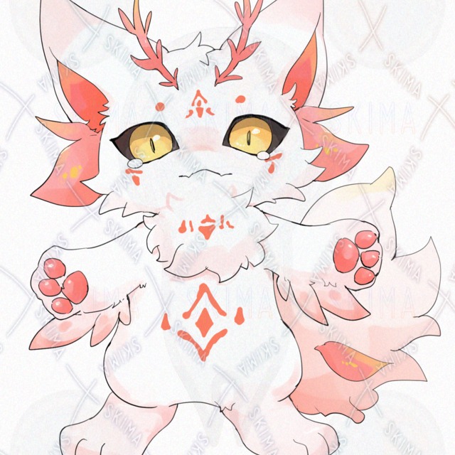 蛾モチーフのケモ【表情8種類】の商品画像8枚目