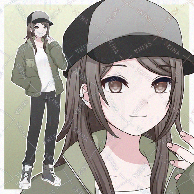 帽子をかぶった女性【表情差分10種】