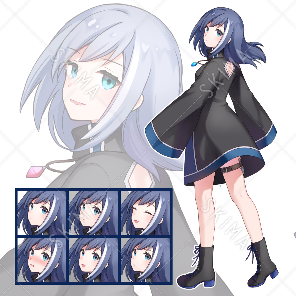 セミロングの少女 表情10種 覚醒verあり スキマ スキルのオーダーメイドマーケット Skima