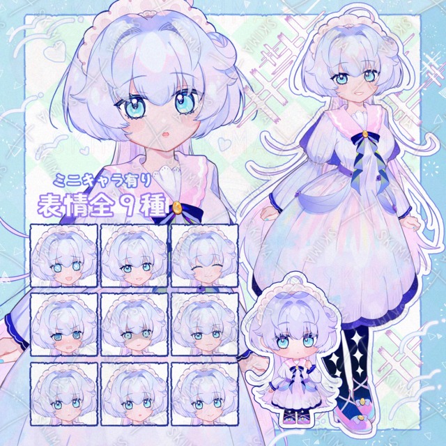 Total of 9 expressions + mini-characters 的商品圖片