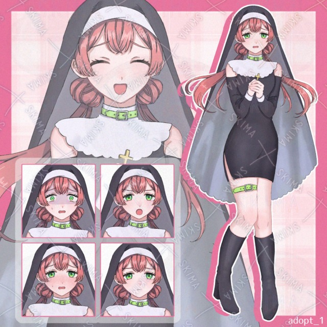 9가지 표정】시스터즈풍 의상을 입은 여성 상품 이미지