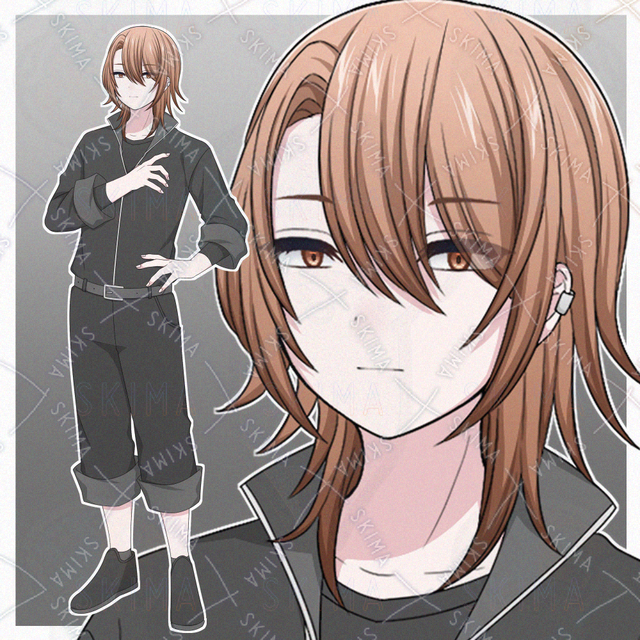 つなぎを着た青年【表情差分10種】の商品画像