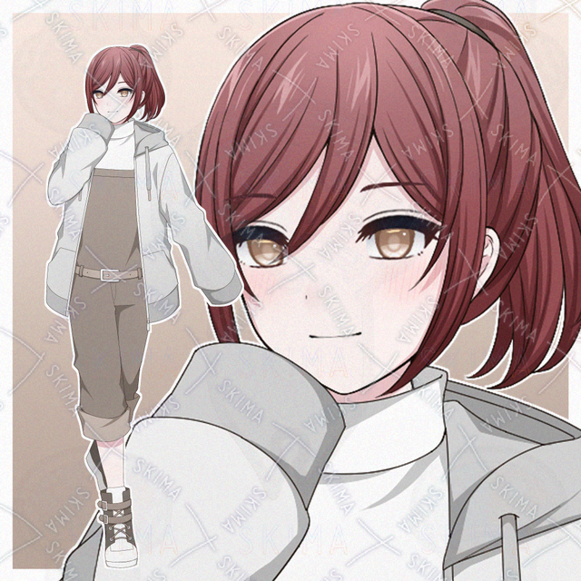 パーカーを着た女の子【表情差分10種】の商品画像