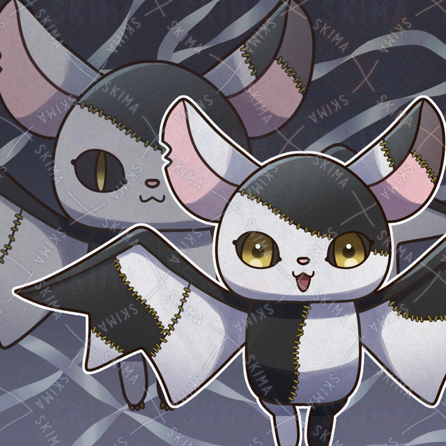 4 facial expressions] Original character of a bat with a lot of splinters. 的商品圖片