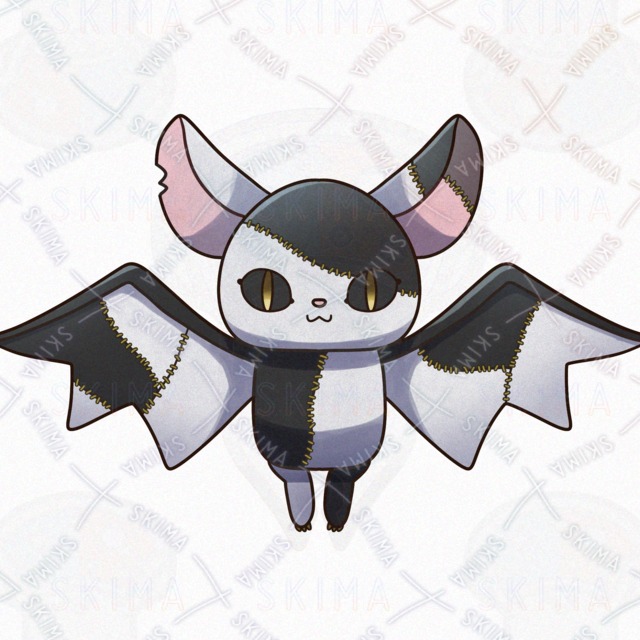 【表情差分４点】ツギハギだらけのコウモリのオリジナルキャラクターの商品画像3枚目