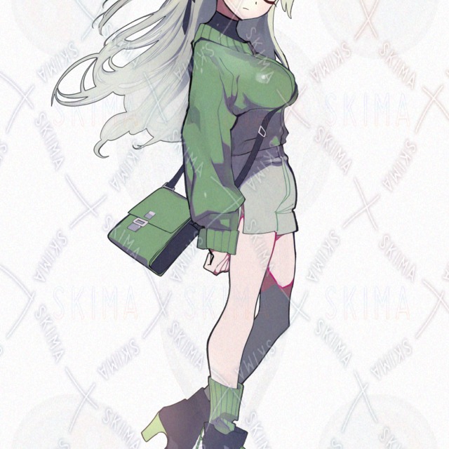 전문대생풍 소녀 스탠딩 그림(표정 10종) 상품 이미지 7번째