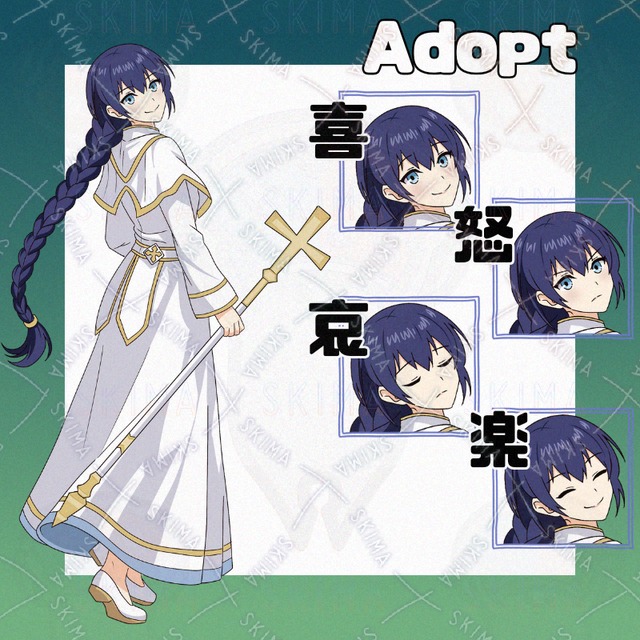 Adopt003_プリーストの女性/ファンタジー/RPG