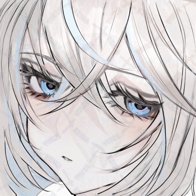 【商用可】儚げ白髪少女泣き顔アップopt