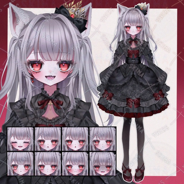 Image of 10 kinds of expressions] Gothic Lolita Necomimi Girl