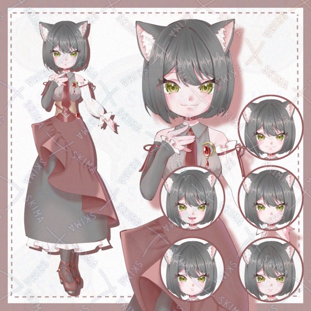 【立ち絵/表情5種】猫の使用人の商品画像