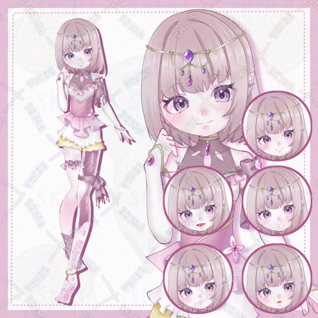 【立ち絵/表情5種】ハーバリウム女の子の商品画像