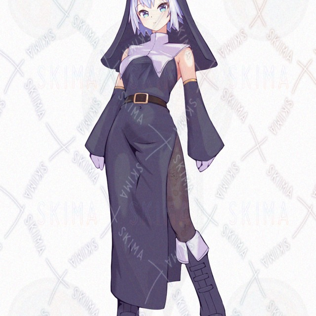 【表情10種】銀髪シスターの商品画像2枚目