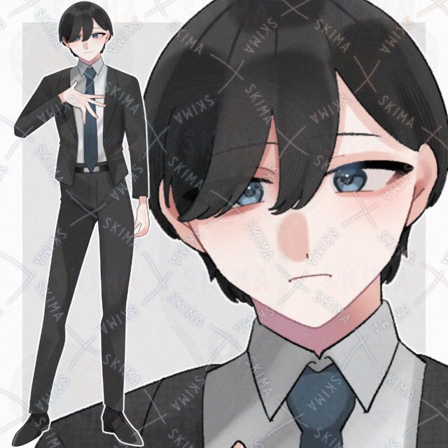 スーツの男性【表情5種】