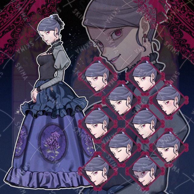 【表情10種】ゴシックな女性の商品画像