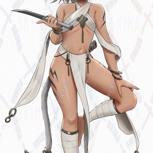 Image 5 of Brown Cat Ear Assassin-chan (MSGK) [with 5 different facial expressions, mask, and extra SD].