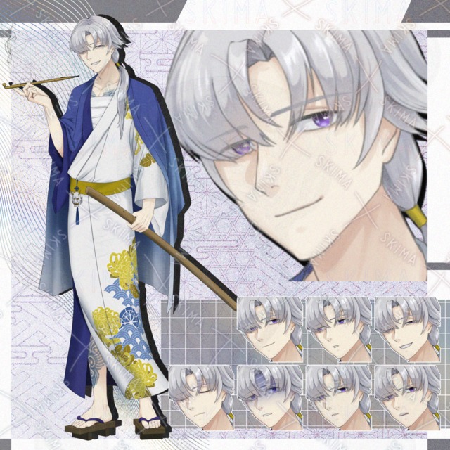 【表情7＋小物3】着物の男性