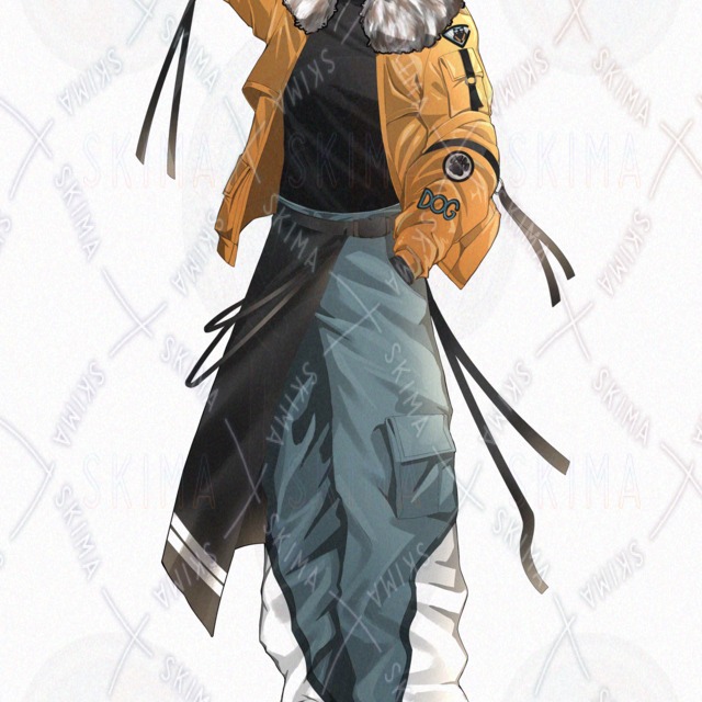 6 different facial expressions] Standing picture of a young man 的商品圖片第 7 張