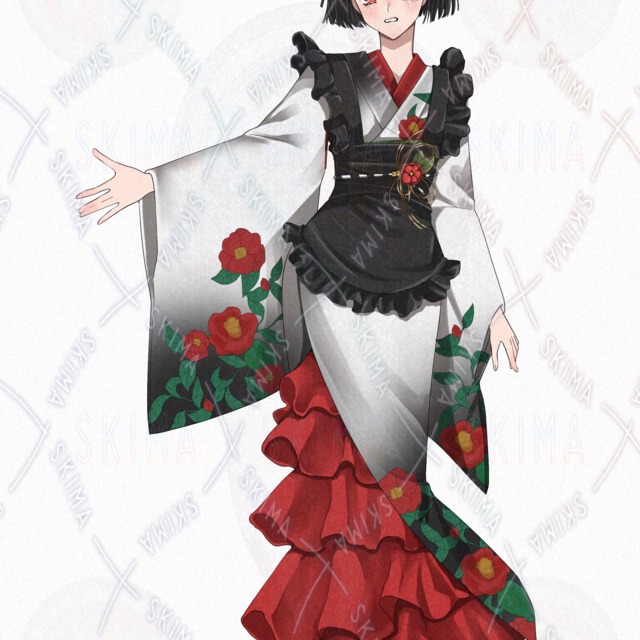 8 different expressions] Standing picture of a girl in kimono 的商品圖片第 8 張