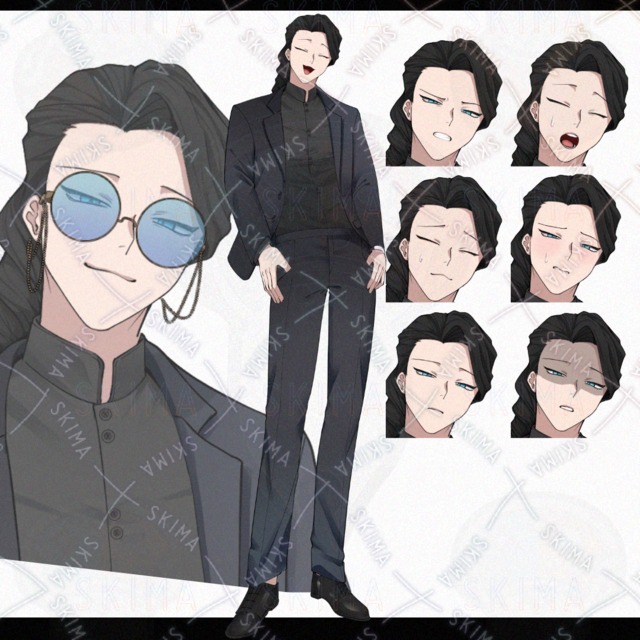 8 different facial expressions] Male standing with thread eyes 的商品圖片