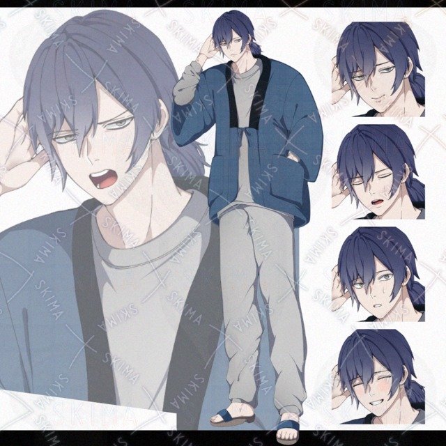 6 different facial expressions] Standing male in half-clothes. 的商品圖片