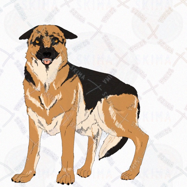 犬(ジャーマンシェパード)【表情4種】の商品画像4枚目