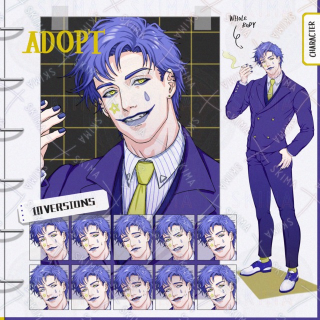 10가지 표정】광대 메이크업의 남자 상품 이미지