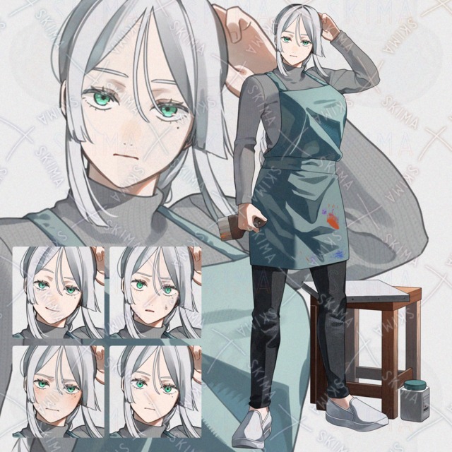 10 expressions] Painter woman 的商品圖片