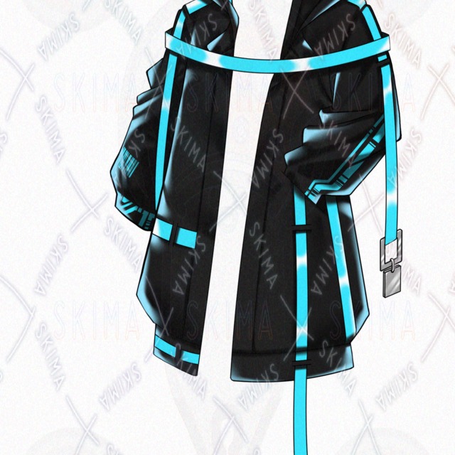 【立ち絵】+ミニｷｬﾗ/ｻｲﾊﾞｰ風/青×銀髪【表情8種】の商品画像10枚目