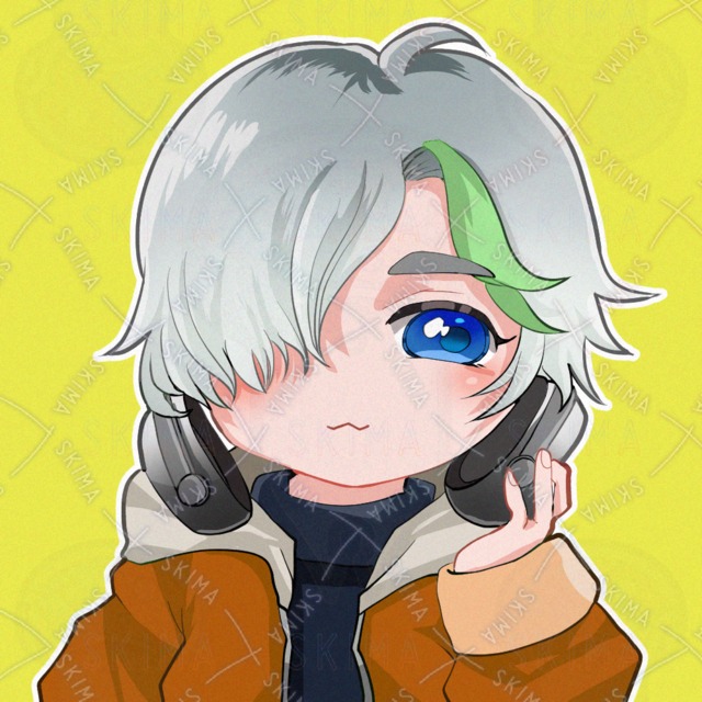 SNS icon: Silver-haired boy with hidden eyes 的商品圖片
