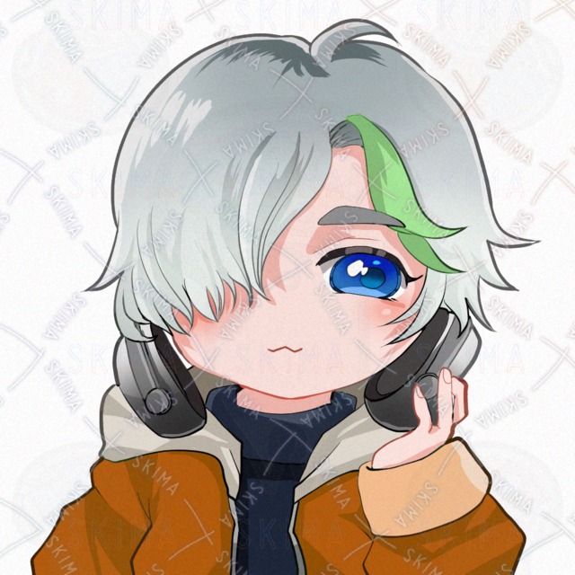 Image 2 of SNS icon: Silver-haired boy with hidden eyes