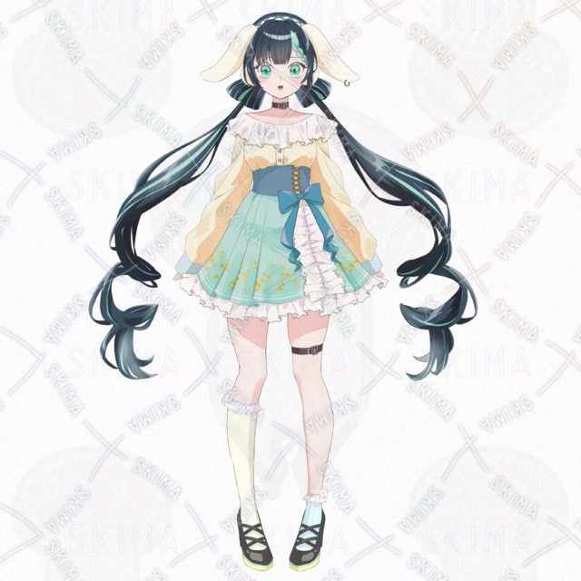 立ち絵/獣人ツインテ女の子/表情７種ミニキャラ付の商品画像8枚目