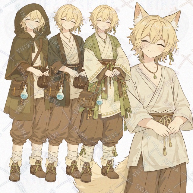 [Non-human, Neutral] A fox informant who looks calm and has something in his stomach｜opt set 的商品圖片